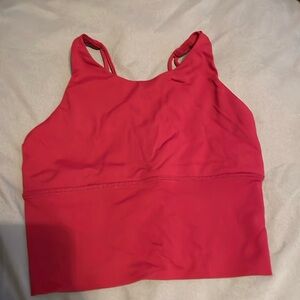 Sports bra deep red.